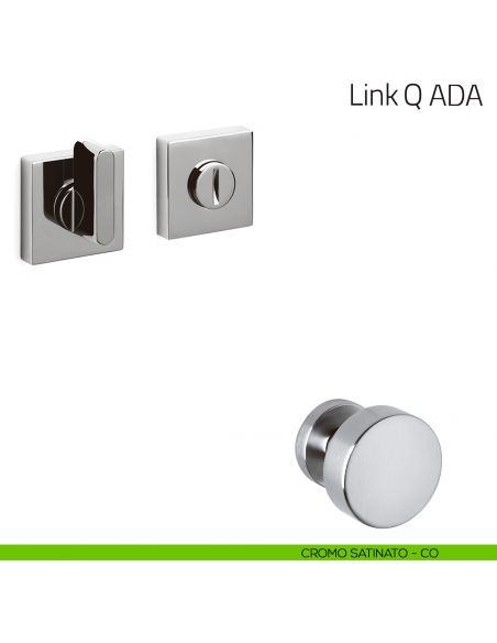 Nottolino per porta Link Q ADA Olivari cromo satinato