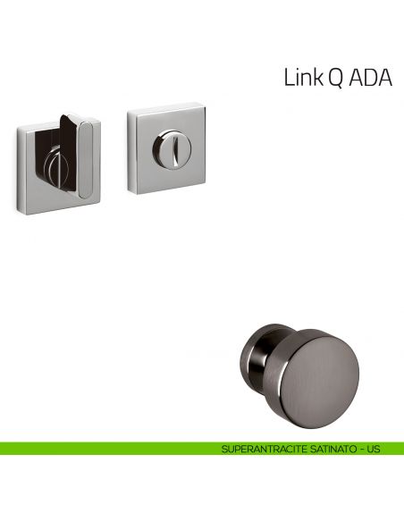 Nottolino per porta Link Q ADA Olivari superantracite satinato
