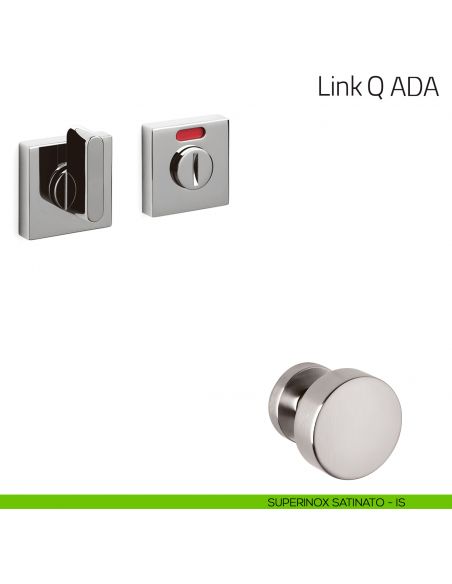 Nottolino per porta Link Q ADA Olivari libero/occupato superinox satinato