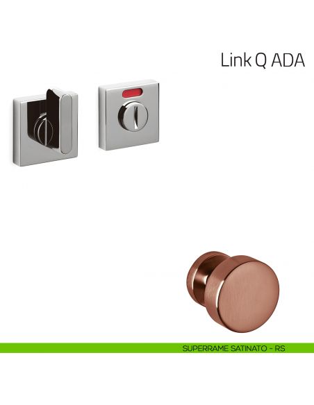 Nottolino per porta Link Q ADA Olivari libero/occupato superrame satinato