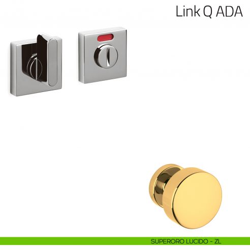 Nottolino per porta Link Q ADA Olivari libero/occupato superoro lucido