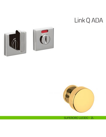 Nottolino per porta Link Q ADA Olivari libero/occupato superoro lucido