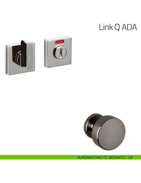 Nottolino per porta Link Q ADA Olivari libero/occupato superantracite satinato