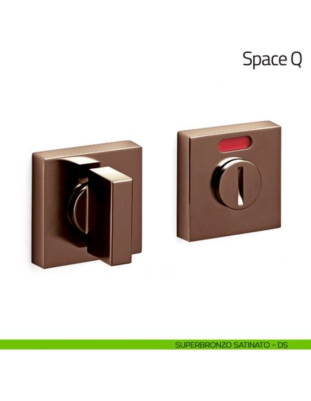 Nottolino per porta Space Q Olivari libero/occupato superbronzo satinato