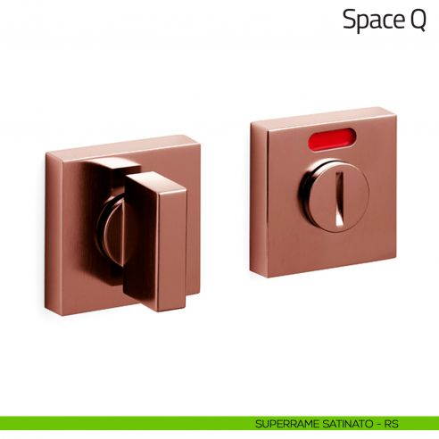 Nottolino per porta Space Q Olivari libero/occupato superrame satinato