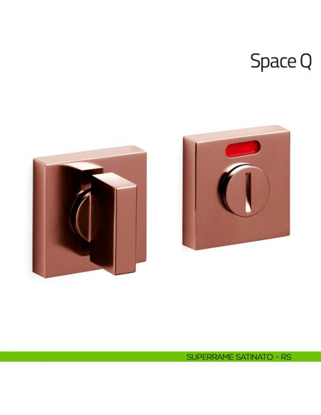 Nottolino per porta Space Q Olivari libero/occupato superrame satinato