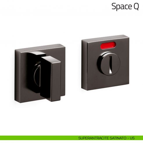 Nottolino per porta Space Q Olivari libero/occupato superantracite satinato
