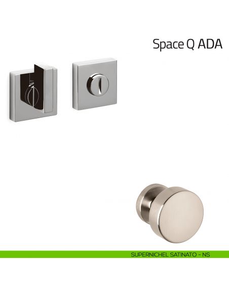 Nottolino per porta Space Q ADA Olivari supernichel satinato