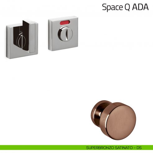 Nottolino per porta Space Q ADA Olivari libero/occupato superbronzo satinato