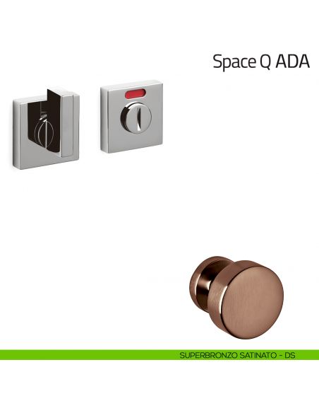 Nottolino per porta Space Q ADA Olivari libero/occupato superbronzo satinato