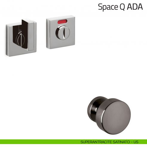 Nottolino per porta Space Q ADA Olivari libero/occupato superantracite satinato