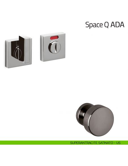 Nottolino per porta Space Q ADA Olivari libero/occupato superantracite satinato