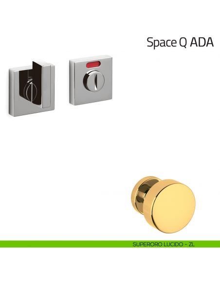 Nottolino per porta Space Q ADA Olivari libero/occupato superoro lucido