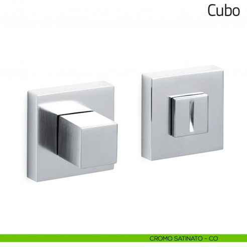 Nottolino per porta Cubo Olivari cromo satinato
