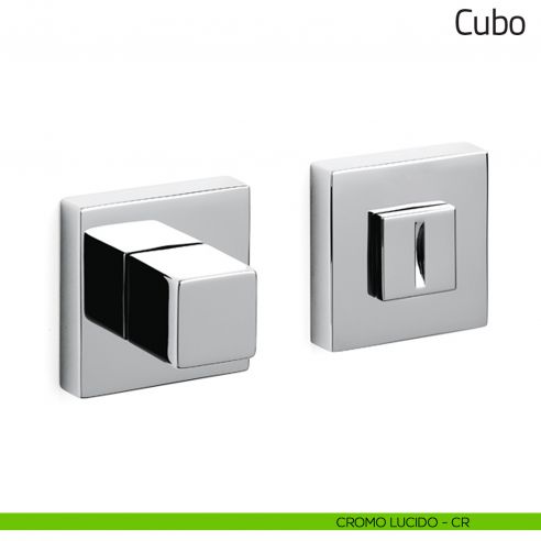 Nottolino per porta Cubo Olivari cromo lucido