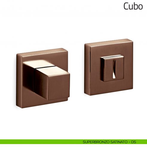 Nottolino per porta Cubo Olivari superbronzo satinato