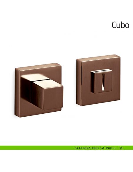 Nottolino per porta Cubo Olivari superbronzo satinato