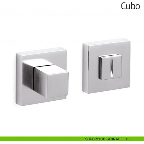 Nottolino per porta Cubo Olivari superinox satinato