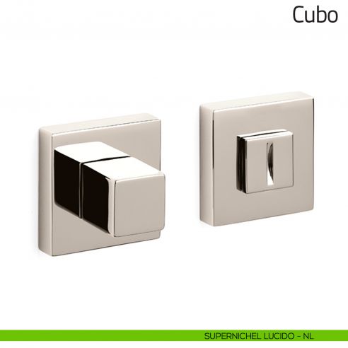 Nottolino per porta Cubo Olivari supernichel lucido