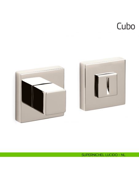 Nottolino per porta Cubo Olivari supernichel lucido
