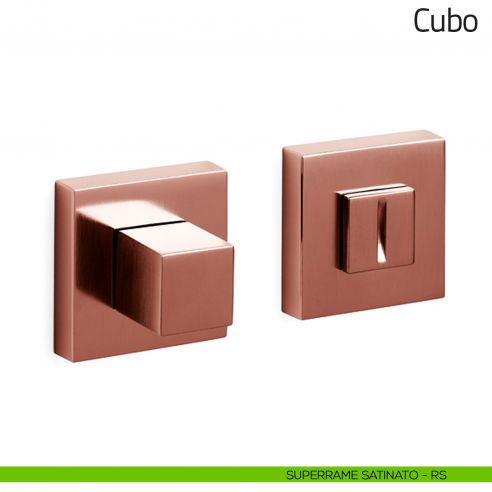 Nottolino per porta Cubo Olivari superrame satinato