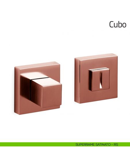 Nottolino per porta Cubo Olivari superrame satinato