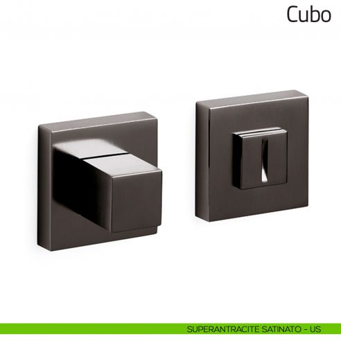 Nottolino per porta Cubo Olivari superantracite satinato