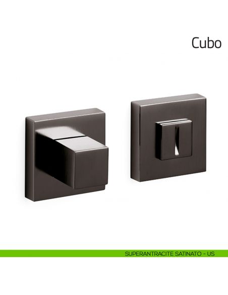 Nottolino per porta Cubo Olivari superantracite satinato