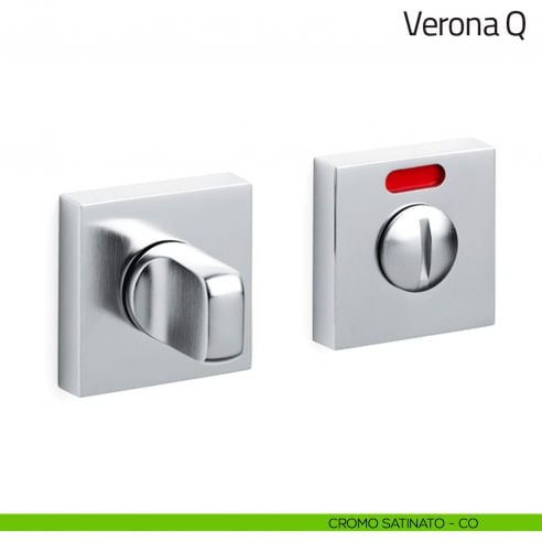 Nottolino per porta Verona Q Olivari libero/occupato cromo satinato