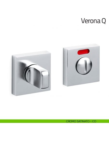 Nottolino per porta Verona Q Olivari libero/occupato cromo satinato