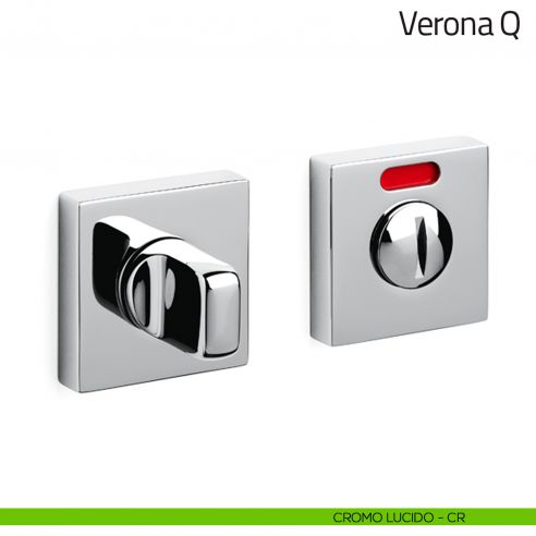 Nottolino per porta Verona Q Olivari libero/occupato cromo lucido