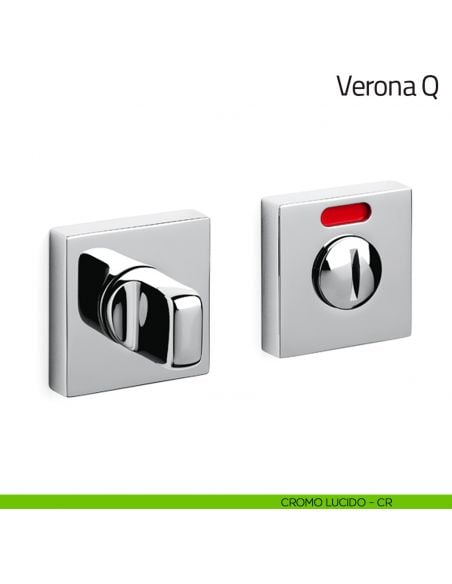 Nottolino per porta Verona Q Olivari libero/occupato cromo lucido