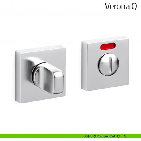 Nottolino per porta Verona Q Olivari libero/occupato superinox satinato