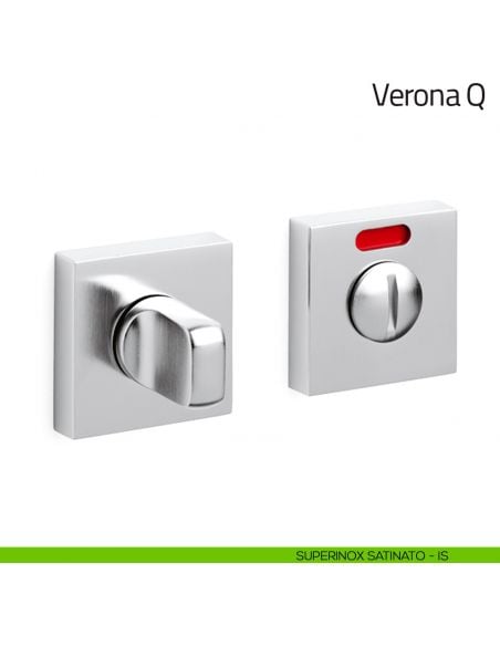 Nottolino per porta Verona Q Olivari libero/occupato superinox satinato