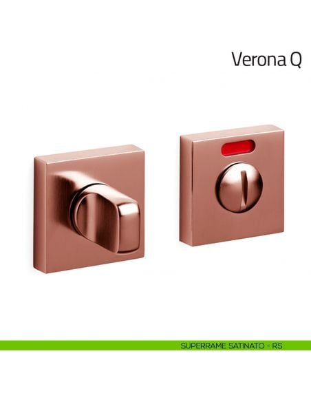 Nottolino per porta Verona Q Olivari libero/occupato superrame satinato