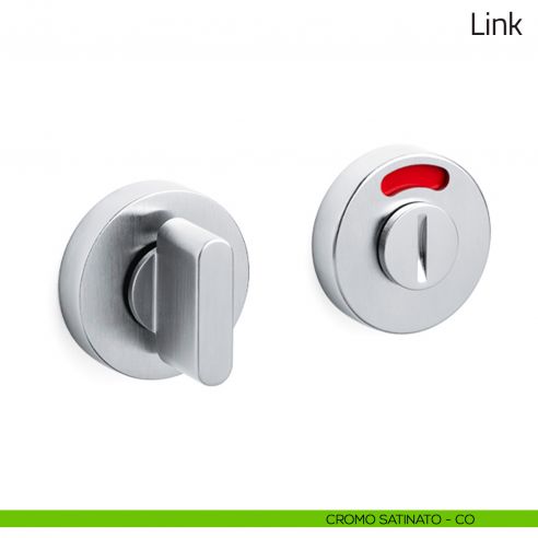 Nottolino per porta Link Olivari libero/occupato cromo satinato