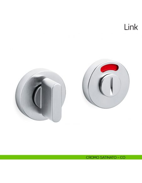 Nottolino per porta Link Olivari libero/occupato cromo satinato