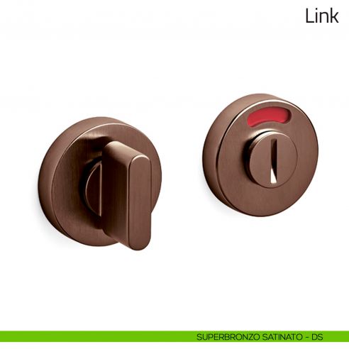 Nottolino per porta Link Olivari libero/occupato superbronzo satinato