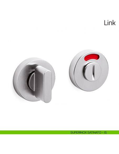 Nottolino per porta Link Olivari libero/occupato superinox satinato