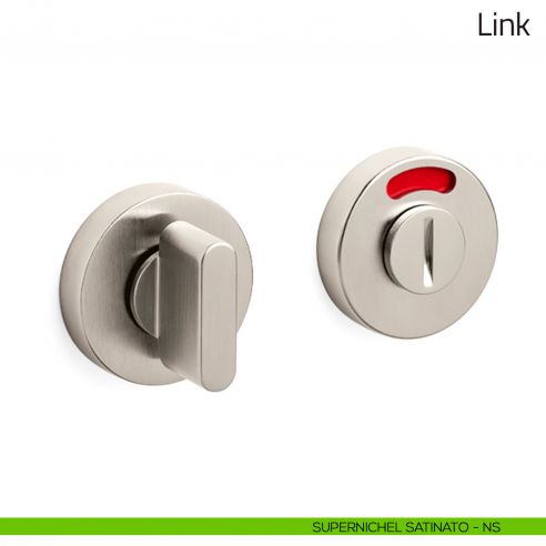 Nottolino per porta Link Olivari libero/occupato supernichel satinato