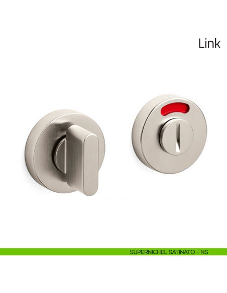 Nottolino per porta Link Olivari libero/occupato supernichel satinato