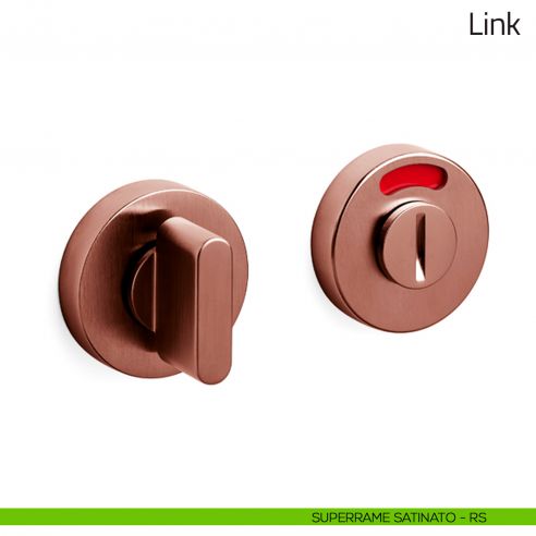 Nottolino per porta Link Olivari libero/occupato superrame satinato