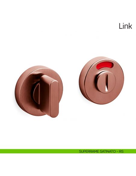 Nottolino per porta Link Olivari libero/occupato superrame satinato