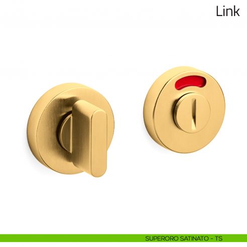 Nottolino per porta Link Olivari libero/occupato superoro satinato