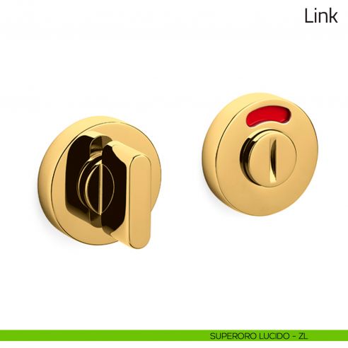 Nottolino per porta Link Olivari libero/occupato superoro lucido