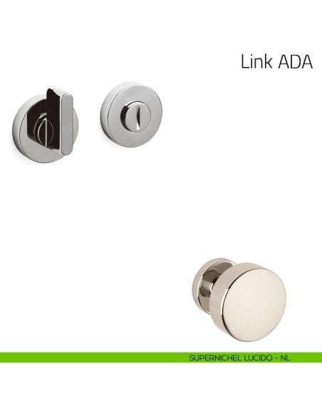Nottolino per porta Link ADA Olivari supernichel lucido