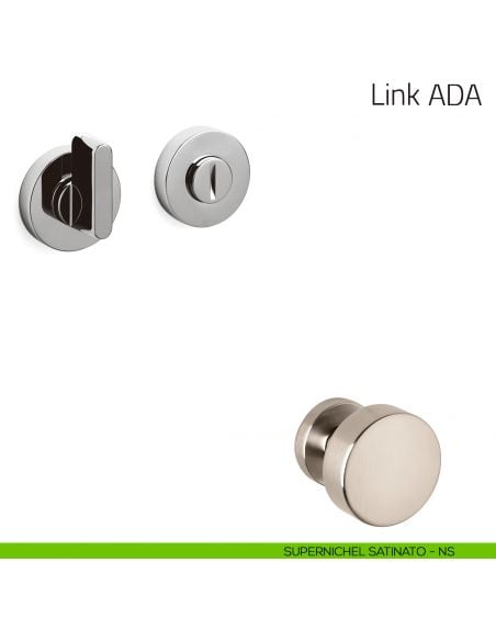 Nottolino per porta Link ADA Olivari supernichel satinato