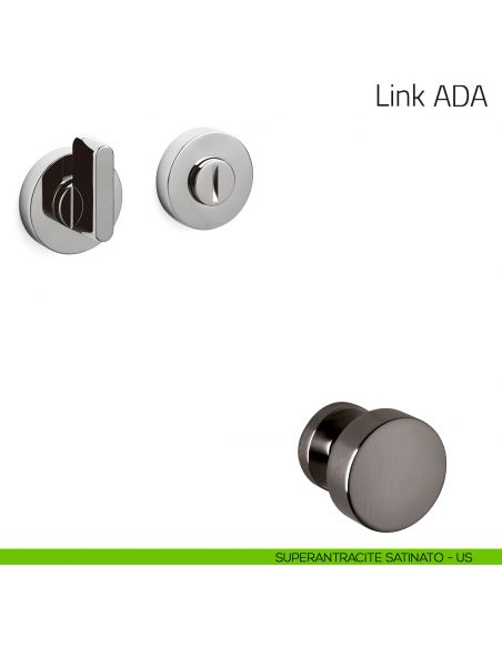 Nottolino per porta Link ADA Olivari superantracite satinato