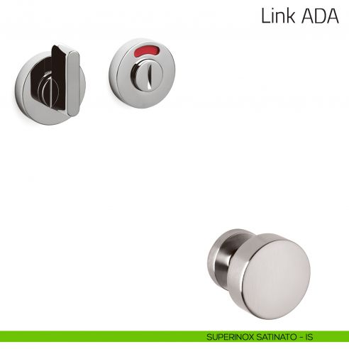 Nottolino per porta Link ADA Olivari libero/occupato superinox satinato