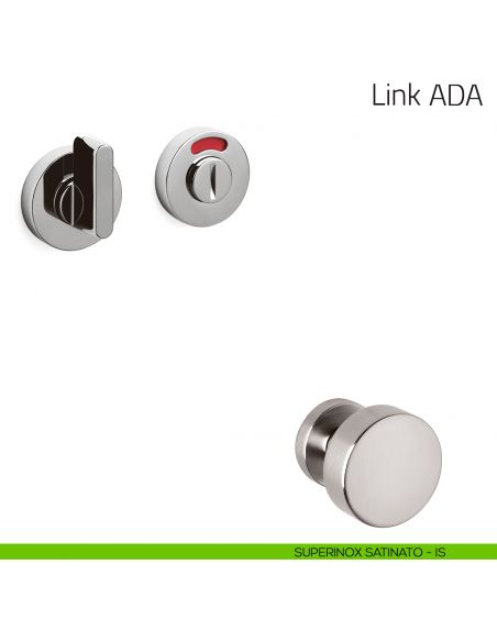 Nottolino per porta Link ADA Olivari libero/occupato superinox satinato